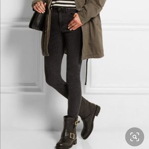 Jimmy Choo Youth Black Leather Biker Boots 38.5